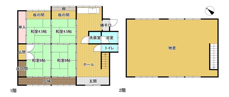 彦根市西葛籠町中古戸建 間取図・土地図