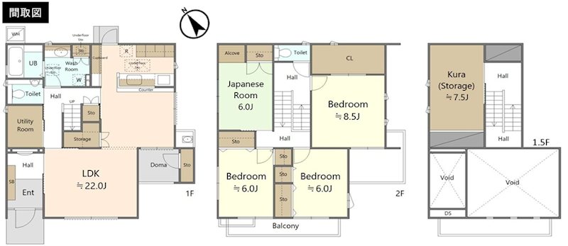 彦根市西今町中古戸建 間取図・土地図