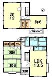 彦根市中藪２丁目中古戸建 間取図・土地図