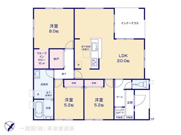新築戸建　リーブルガーデン彦根市大薮町12期　2号棟 間取図・土地図