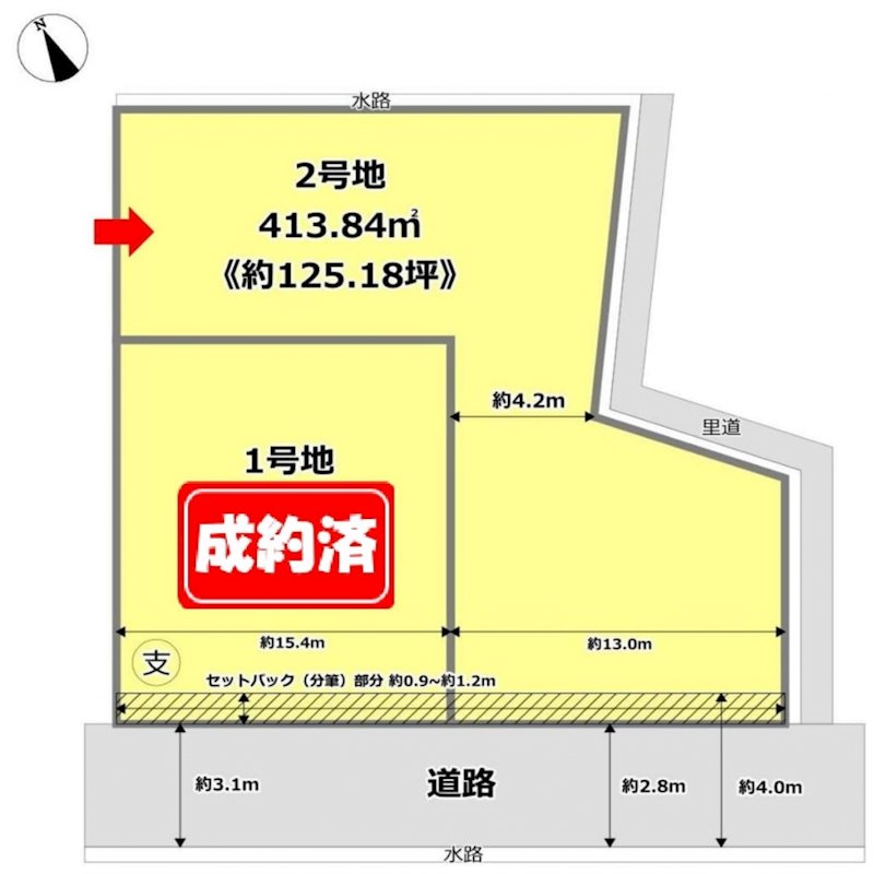 ユアーズタウン甘呂町　2号地 間取図・土地図