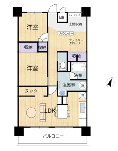 日光ハイツ彦根壱番館 間取図・土地図