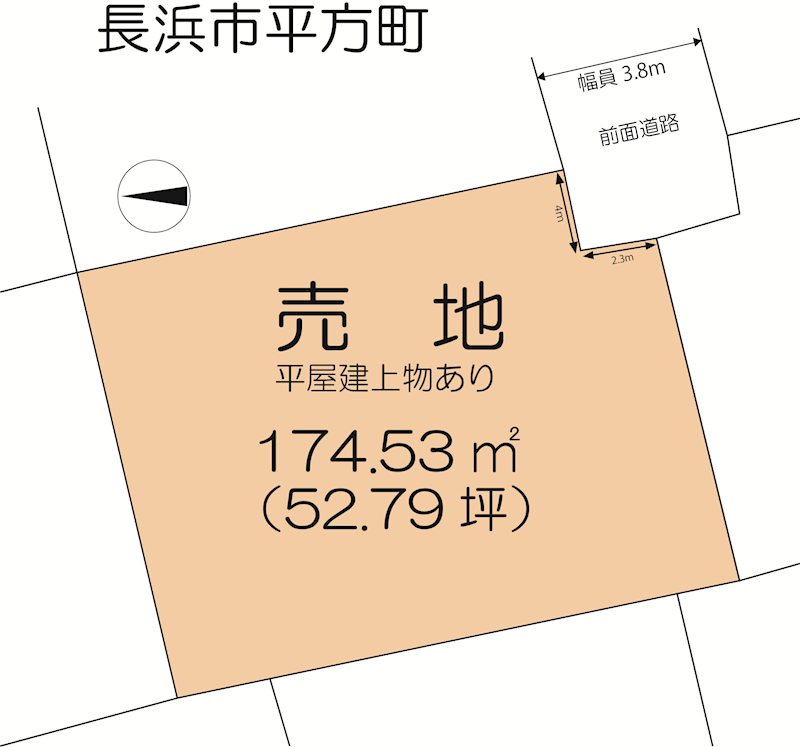 長浜市平方町売地 間取図・土地図