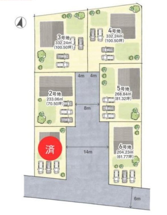 彦根市法士町売地　4号地 間取図・土地図