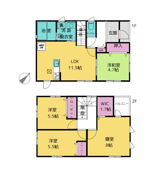 犬上郡豊郷町中古戸建 間取図・土地図