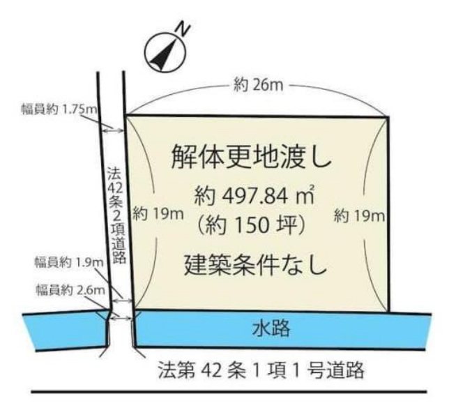 彦根市大藪町売地 間取図・土地図