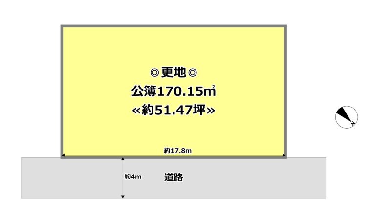 彦根市平田町売地 間取図・土地図