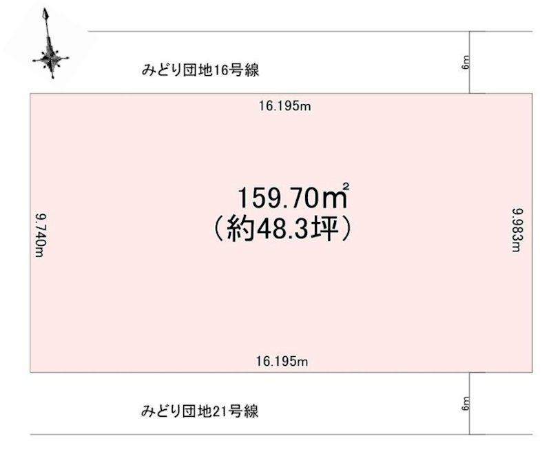 彦根市中藪町売地 間取図・土地図