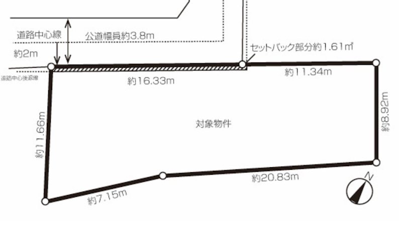 彦根市平田町売地 間取図・土地図