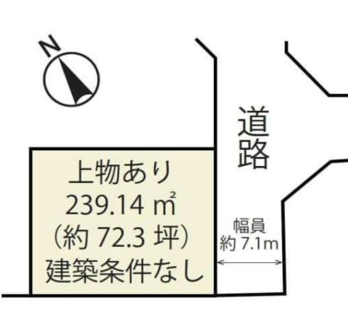 彦根市西今町売地 間取図・土地図