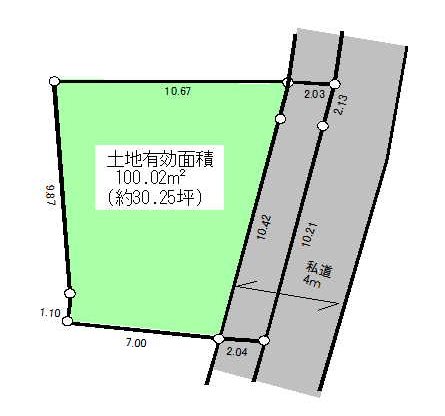 町田市相原町（元橋）売地 間取り図