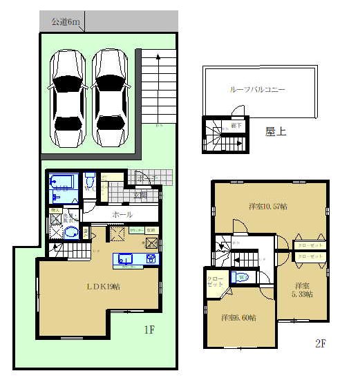 多摩市南野2丁目新築戸建て　D棟 間取り図