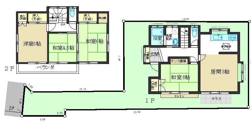 相模原市中央区弥栄1丁目中古戸建 間取り図