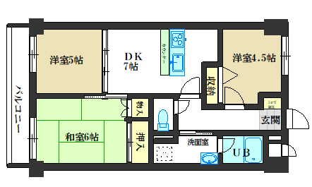 朝日プラザ橋本 間取り図
