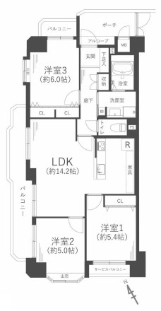 シャルマンフジ住之江公園・アミューゼ 間取図・土地図