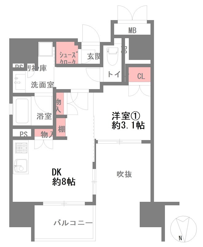 ソルティア大手前 間取図・土地図