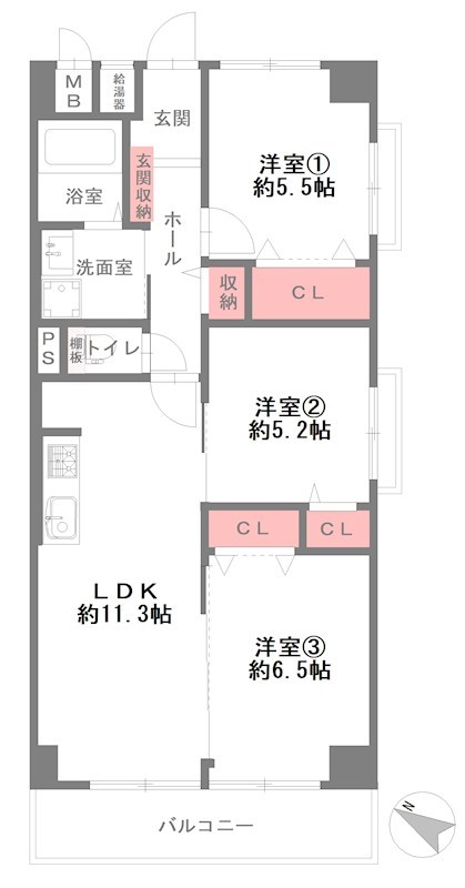大阪府高槻市明田町 間取図・土地図