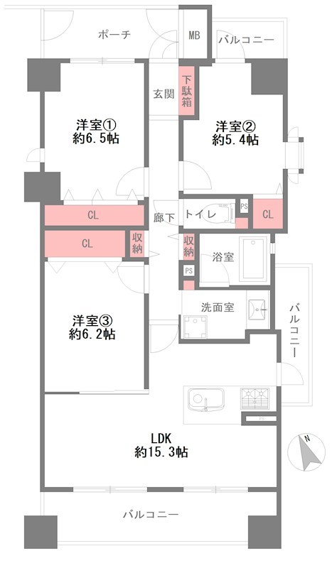 ローレルコート阿波座 間取図・土地図