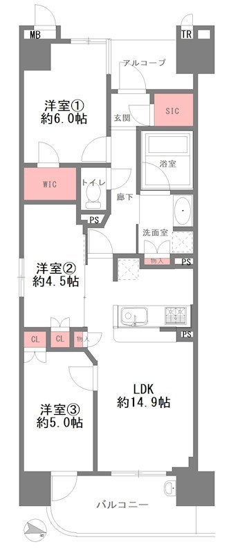 リバーガーデン福島木漏れ日の丘AB棟 間取図・土地図
