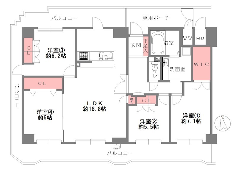 クレール八戸ノ里ソレイユ 間取図・土地図