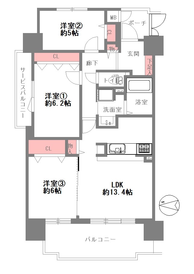 ファミール深江橋デュオ 間取図・土地図