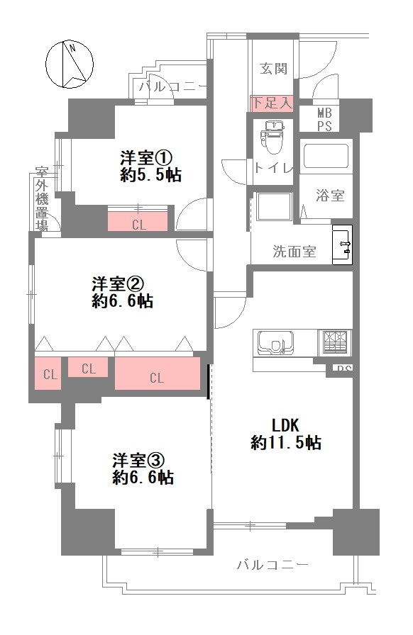 ライオンズマンション鶴橋 間取図・土地図