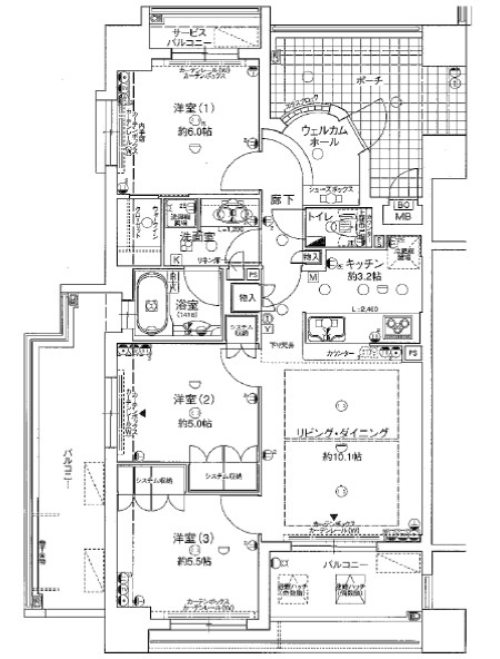 サンクタス梅田イノセント 間取図・土地図