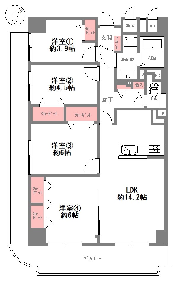 オリーブハイツ姫島 間取図・土地図