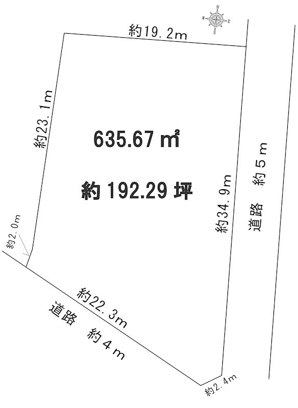 駒ヶ根市赤穂　売地 （一括） 間取図・土地図