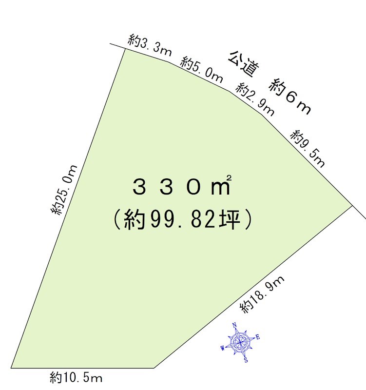 尾張旭市旭ヶ丘町森　売地 間取図・土地図