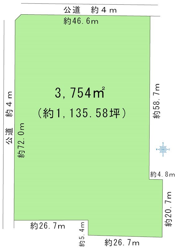 尾張旭市晴丘町池上　売地 間取図・土地図