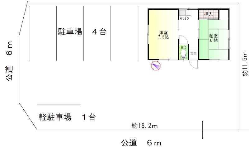 愛知県尾張旭市平子ケ丘町２丁目 間取図・土地図
