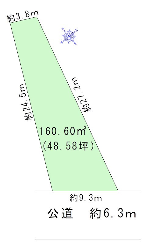 名古屋市名東区高間町　売地 間取図・土地図