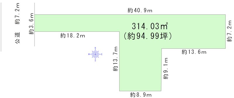 名古屋市守山区小幡  売地 間取図・土地図