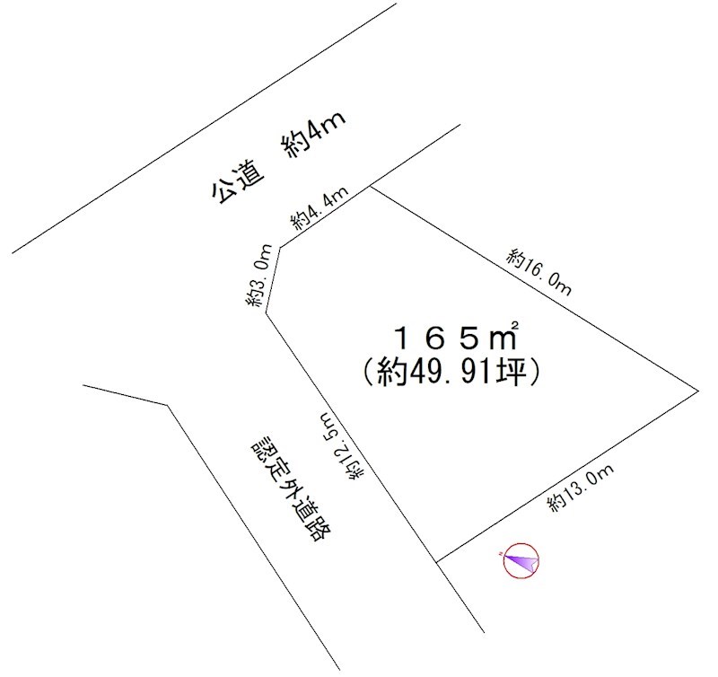 瀬戸市上之山町（資材置場） 間取図・土地図