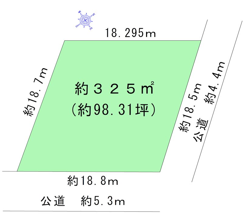 愛知県名古屋市守山区大森八龍１丁目 間取図・土地図