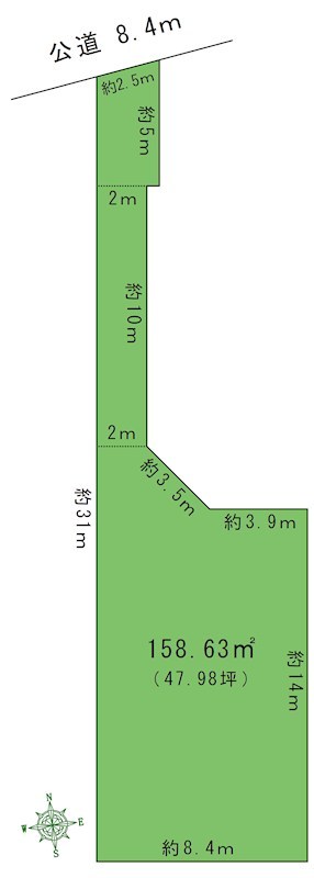 尾張旭市東山町　売地 間取図・土地図