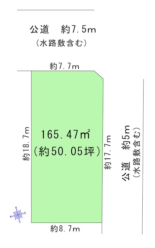 瀬戸市池田町　売地 間取図・土地図