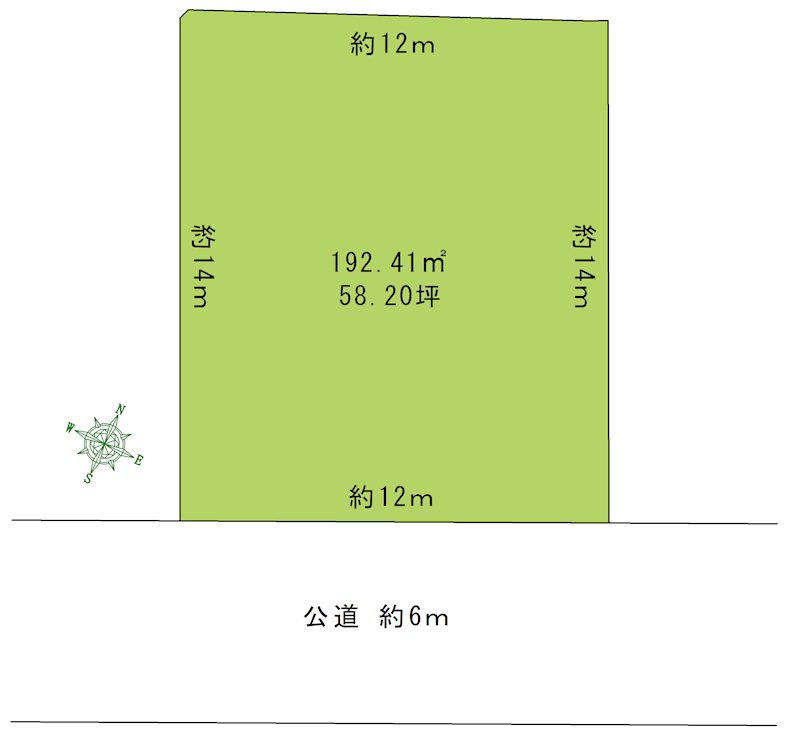 日進市五色園　売地 間取図・土地図