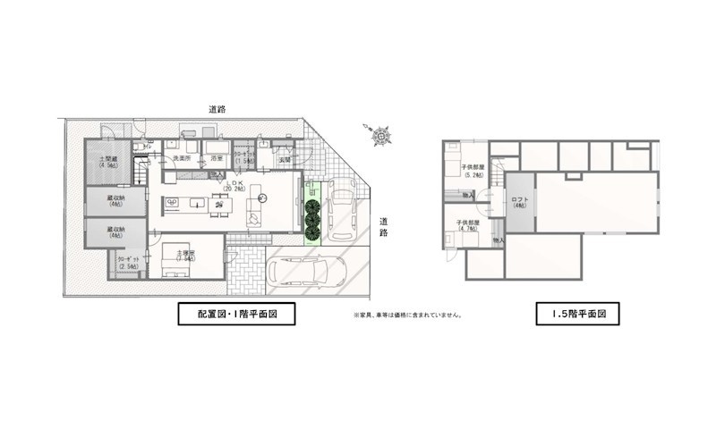 滋賀県東近江市沖野４丁目 間取図・土地図