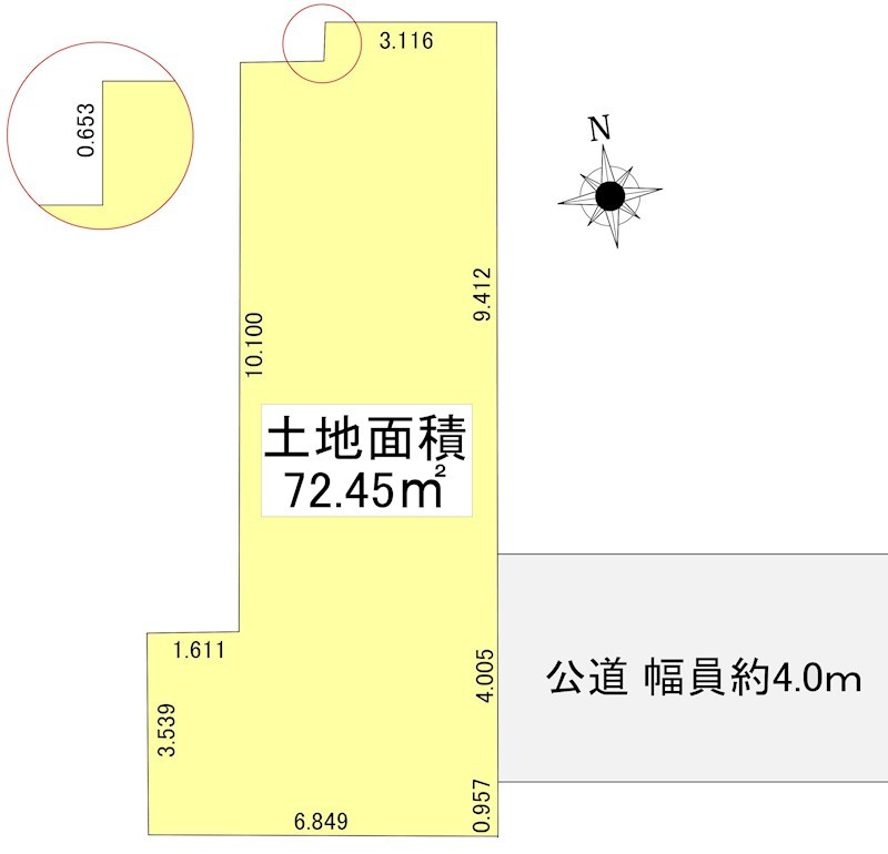 蕨市南町4丁目 売地 間取図・土地図