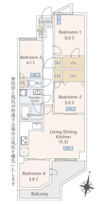 ルネ蕨二号館 間取図・土地図
