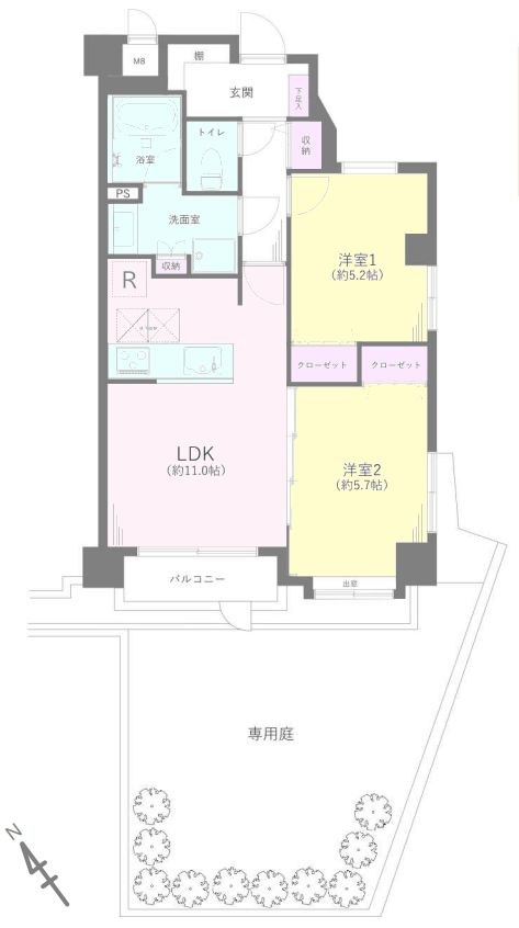 ジェム浦和辻 間取図・土地図