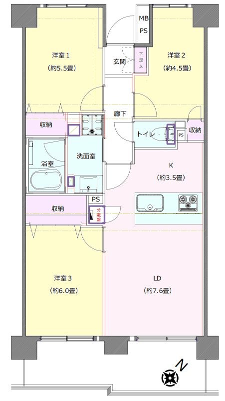 武蔵浦和パーク・ホームズ 間取図・土地図