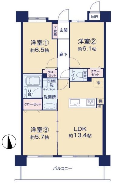 グリーンミユキ蕨北町 間取図・土地図