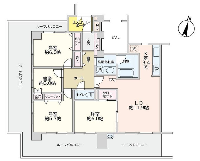 ヴェルビュ南浦和弐番館 間取図・土地図