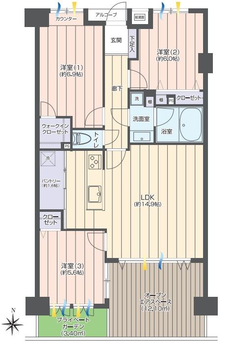 グランシティ戸田 間取図・土地図