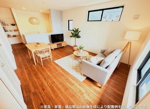 戸田市笹目３丁目新築戸建　全3棟　2号棟 内観写真（リビング）