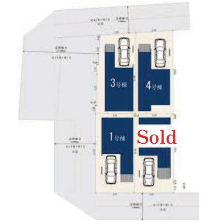 さいたま市南区根岸４丁目新築戸建　全4棟　4号棟 全体区画図
