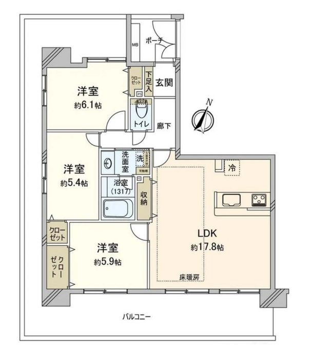 デュオコート武蔵浦和 間取図・土地図